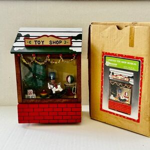 Vintage VIDEO Toy Shop Musical Lighted Christmas Around The World "School Days"